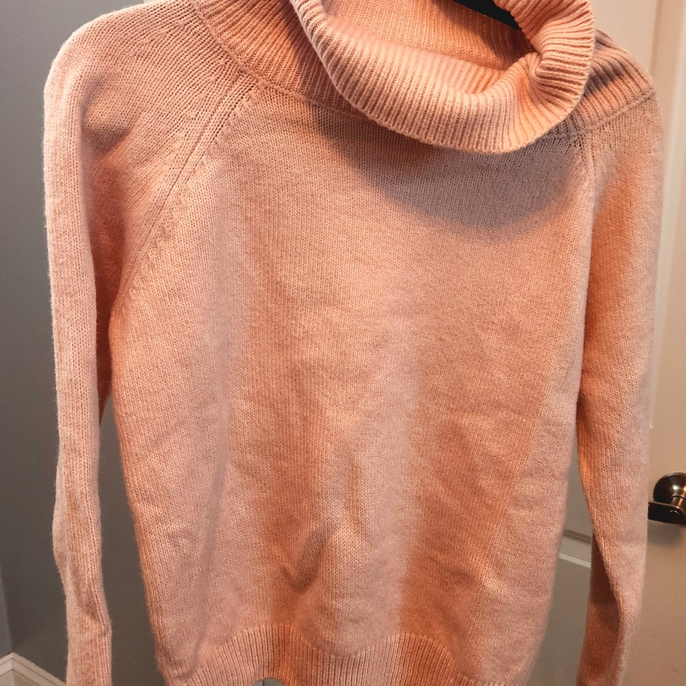 Ann Taylor Blush Cowl Neck Sweater